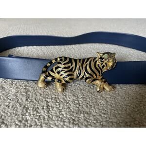 Paquette Tiger Belt Buckle, Black & Gold, Excellent Condition